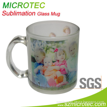 10oz Glass Sublimation Mug (Frosted/Clear)